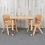 Flash Furniture Emmy Rectangular Activity Table Set, 21.875" x 26.625", Height Adjustable, Natural (YU09832RECTBLNA)~#|#~sp192323468_sc7