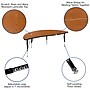 Flash Furniture Emmy 60" Round Activity Table Set, Height Adjustable, Oak/Black (XUG14CHA60HCOTP)~#|#~sp192323832_sc7