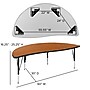 Flash Furniture Emmy 60" Round Activity Table Set, Height Adjustable, Oak/Black (XUG14CHA60HCOTP)~#|#~sp192323834_sc7