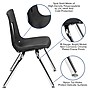 Flash Furniture Emmy Oval Wave Mobile Activity Table Set, 60" x 86", Height Adjustable, Grey/Black (XUG4C306C60GTPC)~#|#~sp192324569_sc7