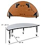 Flash Furniture Emmy Oval Wave Mobile Activity Table Set, 60" x 86", Height Adjustable, Grey/Black (XUG4C306C60GTPC)~#|#~sp192324570_sc7