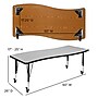Flash Furniture Emmy Oval Wave Mobile Activity Table Set, 60" x 86", Height Adjustable, Grey/Black (XUG4C306C60GTPC)~#|#~sp192324571_sc7