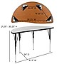 Flash Furniture Wren Half Circle Wave Activity Table, Height Adjustable, 47.5'', Gray (XUA48HCIRCGYTA)~#|#~sp192325677_sc7