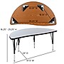 Flash Furniture Emmy Oval Wave Activity Table Set, 47.5" x 76", Height Adjustable, Grey/Black (XUG14C304C48GTP)~#|#~sp192326029_sc7