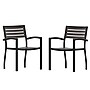 Flash Furniture Lark Outdoor Stackable Side Chairs, 2 Pack (2XUDGHW6006GY)~#|#~sp195659165_sc7