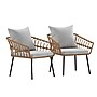 Flash Furniture Evin Indoor/Outdoor Rope Rattan Wicker Patio Chairs, Gray Cushions, 2 Pack (SB1960CHGY)~#|#~sp195659249_sc7