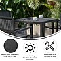 Flash Furniture Harris Indoor/Outdoor Table and Chairs Set, 5 Pieces (SBA268C4TBK)~#|#~sp195659546_sc7