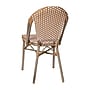 Flash Furniture Lourdes Contemporary Aluminum and PE Rattan Bistro Stacking Chairs, White/Natural, Set of 2 (2SDA6421FNTWHLT)~#|#~sp195726559_sc7