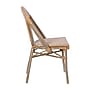 Flash Furniture Lourdes Contemporary Aluminum and PE Rattan Bistro Stacking Chairs, White/Natural, Set of 2 (2SDA6421FNTWHLT)~#|#~sp195726561_sc7
