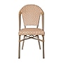 Flash Furniture Lourdes Contemporary Aluminum and PE Rattan Bistro Stacking Chairs, White/Natural, Set of 2 (2SDA6421FNTWHLT)~#|#~sp195726562_sc7