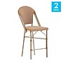 Flash Furniture Lourdes Stackable Indoor/Outdoor French Bistro Counter Stools, Natural/White, 2 Pack (2SDAD64201FCSNW)~#|#~sp202725951_sc7