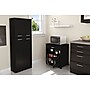 South Shore Axess Vertical Microwave Cart on Wheels, Pure Black (10013)~#|#~sp20458015_sc7