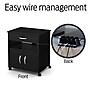 South Shore Axess Vertical Microwave Cart on Wheels, Pure Black (10013)~#|#~sp20458018_sc7