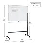 Mind Reader Mobile Double-Sided Dry-Erase Whiteboard, Aluminum Frame, 47" x 35.5" (ROLLBOARD-WHT)~#|#~sp204816089_sc7