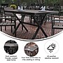 Flash Furniture Finch Commercial Grade X-Frame Outdoor Dining Table, Gray (SBTB288GRY)~#|#~sp205561429_sc7