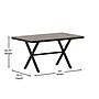 Flash Furniture Finch Commercial Grade X-Frame Outdoor Dining Table, Gray (SBTB288GRY)~#|#~sp205561430_sc7