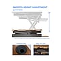 Rocelco 46"W Large Standing Desk Converter, Stand Up Triple Monitor Riser, Teak Wood Grain (R DADRT-46)~#|#~sp206052398_sc7