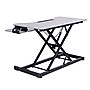 Rocelco 31.5"W Adjustable Standing Desk Converter with Dual Monitor Mount, Gray (R VADRG-DM2)~#|#~sp206052673_sc7