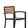 Flash Furniture Lark All-Weather Outdoor Bar Stool with Arms, Teak (XUDGHW6036BA)~#|#~sp206515394_sc7