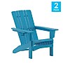Flash Furniture Halifax Adirondack Chair with Cup Holder, Blue, 2/Pack (2LEHMP104510BL)~#|#~sp207563288_sc7