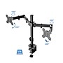 Rocelco 31.5"W Adjustable Standing Desk Converter with Dual Monitor Mount, Gray (R VADRG-DM2)~#|#~sp207954007_sc7