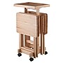 Winsome Isabelle 19" x 16" Wooden Folding Table Set, Natural, 4/Set (42820)~#|#~sp20864851_sc7
