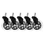 Lifelong Office Chair Casters Replacement Chair Wheels, Rollerblade Style, Clear, 5/Set (BL2374)~#|#~sp20886574_sc7