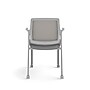 Allsteel Lyric Upholstered Seat/Mesh Back Side Chair, Casters, Frost/Platinum, Fixed Arms (CSC-MUCONO.3.PR6.AM23.CU22)~#|#~sp20935499_sc7