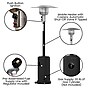 Flash Furniture Sol Propane Patio Outdoor Heater, 40,000 BTU, Black (NANHSSAGHBK)~#|#~sp214083889_sc7