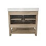 Flash Furniture Vega Bathroom Vanity with Sink and Storage, 36" Brown/White (FSVEGA36BR)~#|#~sp214833616_sc7