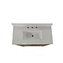 Flash Furniture Vega Bathroom Vanity with Sink and Storage, 36" Brown/White (FSVEGA36BR)~#|#~sp214833620_sc7
