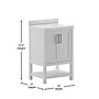 Flash Furniture Vega Bathroom Vanity with Sink and Storage, 24" White (FSVEGA24WH)~#|#~sp214833784_sc7