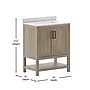 Flash Furniture Vega Bathroom Vanity with Sink and Storage, 30" Brown/White (FSVEGA30BR)~#|#~sp214833816_sc7