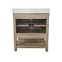 Flash Furniture Vega Bathroom Vanity with Sink and Storage, 30" Brown/White (FSVEGA30BR)~#|#~sp214833817_sc7