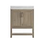 Flash Furniture Vega Bathroom Vanity with Sink and Storage, 30" Brown/White (FSVEGA30BR)~#|#~sp214833821_sc7