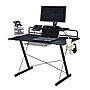 Techni Sport Carbon Computer Gaming Desk with Shelving, Black (RTA-TS200-BK)~#|#~sp21518950_sc7