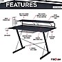 Techni Sport Carbon Computer Gaming Desk with Shelving, Black (RTA-TS200-BK)~#|#~sp21518952_sc7