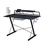 Techni Sport Carbon Computer Gaming Desk with Shelving, Black (RTA-TS200-BK)~#|#~sp21518954_sc7