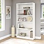 Bush Furniture Universal 72"H 5-Shelf Bookcase with Adjustable Shelves, Pure White (WL12417)~#|#~sp21568610_sc7