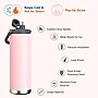 ASOBU Canyon Stainless Steel Vacuum Insulated Water Bottle, 50 oz., Pink (ADNATMF7P)~#|#~sp218084394_sc7