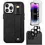 SaharaCase iPhone 14 Pro Max 6.7" Bundle, FingerGrip Series Case with Tempered Glass Screen and Camera Protector, Black~#|#~sp220087476_sc7