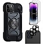 SaharaCase iPhone 14 Pro Max 6.7" Bundle, DualShock Series Case with Tempered Glass Screen and Camera Protector, Black~#|#~sp220087552_sc7