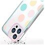 SaharaCase iPhone 14 Pro Max Bundle: Polkadot Hybrid-Flex Hard Shell Case, Tempered Glass Screen + Camera Protector, Multicolor~#|#~sp220087569_sc7