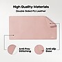 Mobile Pixels Inc. Anti Slip Faux Leather Desk Pad, 31.5" x 15.75", Coral Pink (115-1001P06)~#|#~sp220249193_sc7