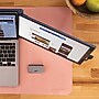 Mobile Pixels Inc. Anti Slip Faux Leather Desk Pad, 31.5" x 15.75", Coral Pink (115-1001P06)~#|#~sp220249195_sc7