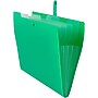 JAM PAPER Plastic File Folder with Snap Closure, 5 Pocket,  9"W x 11.5", Green (FF39783GR)~#|#~sp221164250_sc7