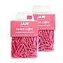 JAM Paper Paper Clips, 1" Capacity, Pink, 100 Clips/Pack, 2/Pack (42186872a)~#|#~sp22235167_sc7