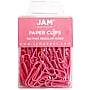 JAM Paper Paper Clips, 1" Capacity, Pink, 100 Clips/Pack, 2/Pack (42186872a)~#|#~sp22235168_sc7