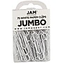 JAM Paper Jumbo Paper Clips, 2" Capacity, White, 5 Clips/Pack, 2/Pack (2184934a)~#|#~sp22235520_sc7