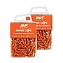 JAM Paper Paper Clips, 1" Capacity, Orange, 100 Clips/Pack, 2/Pack (42186870a)~#|#~sp22235526_sc7